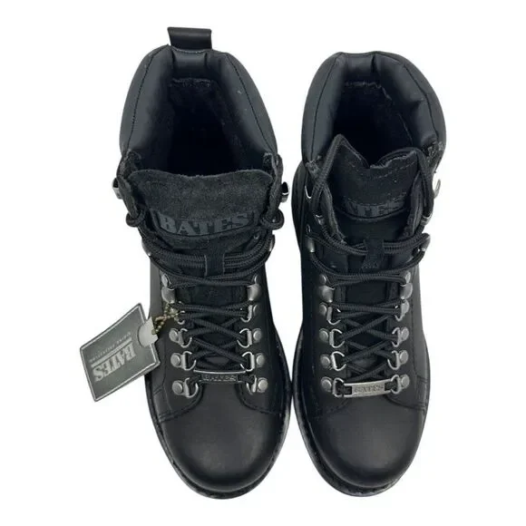 Bates Mens Black Leather Oil-Resistant Motocycle Boots Sz. 7 Wide E44102 Canyon